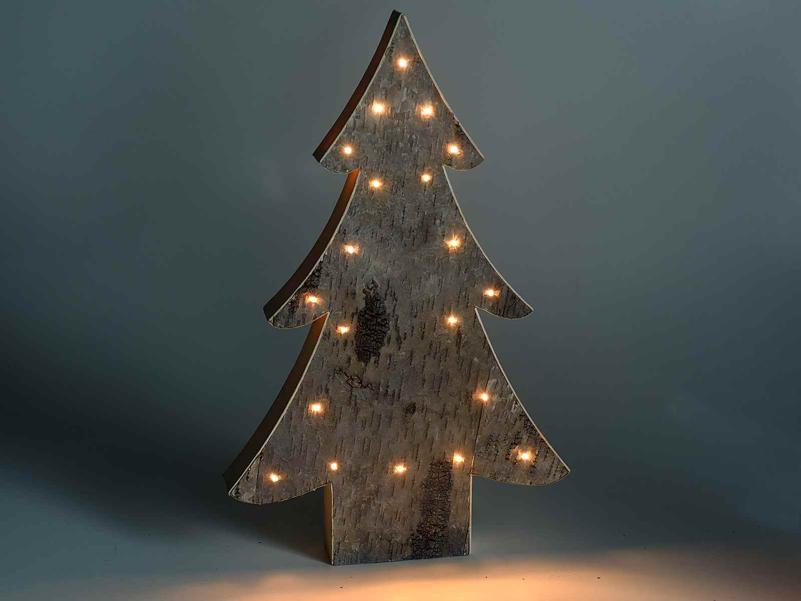 taburete Cortar Dinamarca Árbol de Navidad de madera con luces led - Ecofiesta